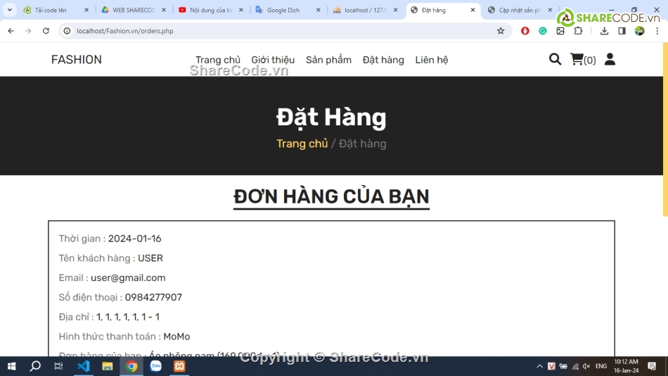 Web thời trang,bán hàng thời trang,web bán quần áo,code web bán quần áo thời trang